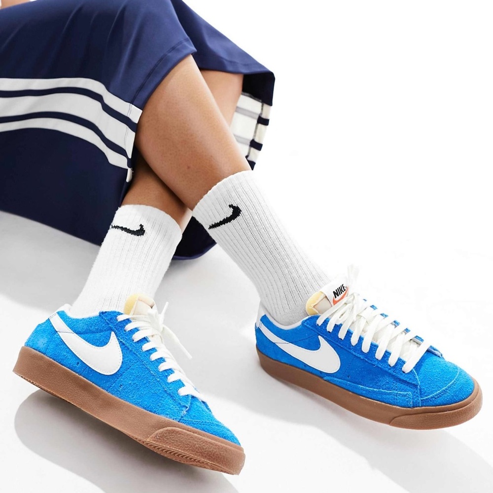 Nike Blazer Low ‘77 Blue Suede Low Top Sneakers – Women’s size 7